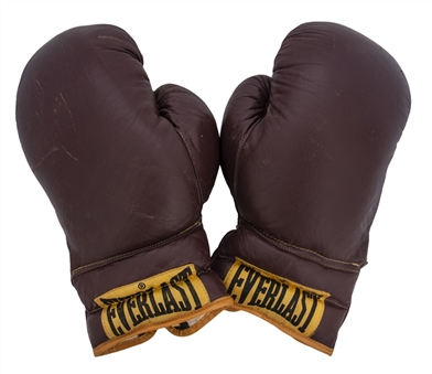 1979 Muhammad Ali Training Worn & Signed Boxing Gloves - Exhibition Fight Worn (Hamilton LOA & JSA)
